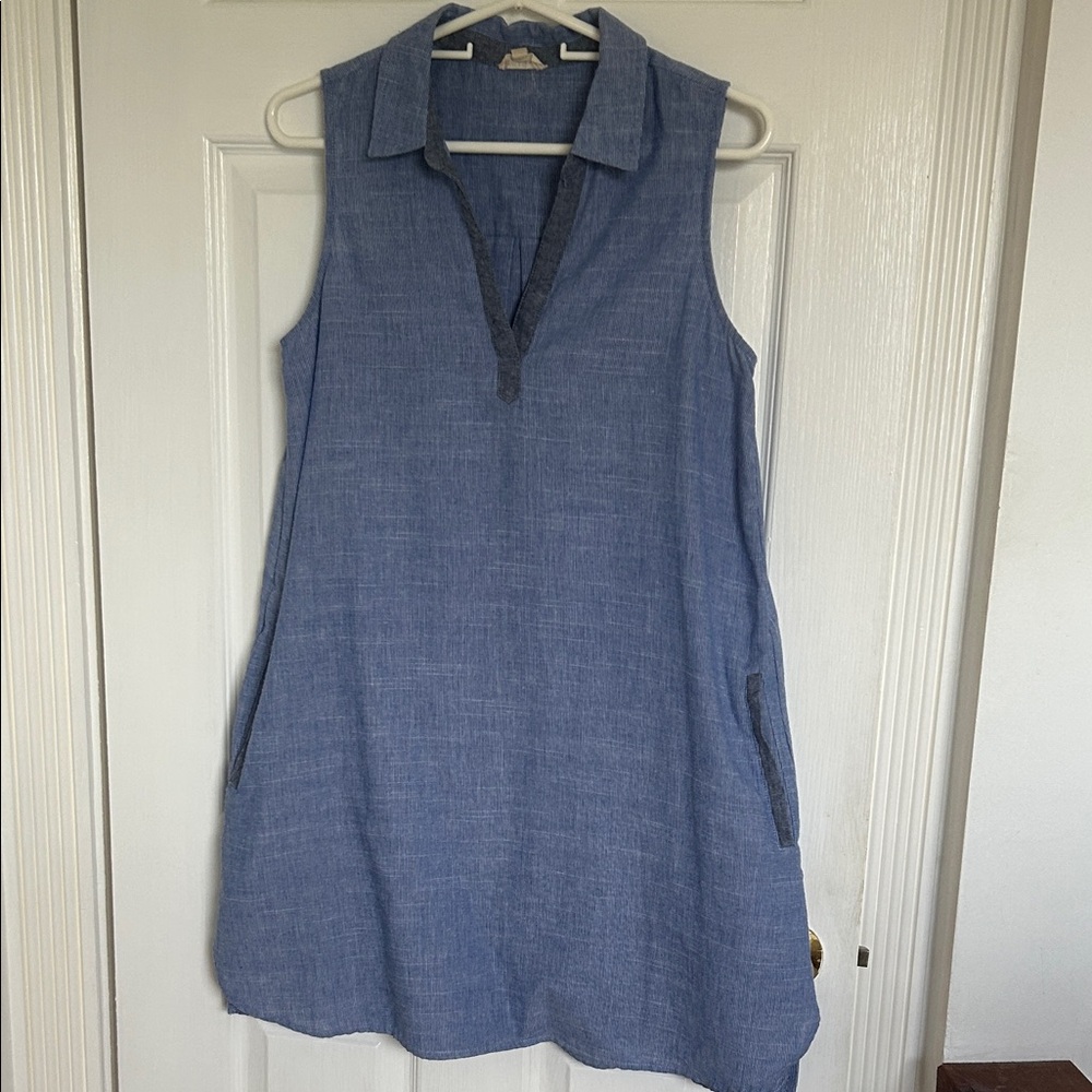 Hem & Thread Blue Sleeveless Dress, Small